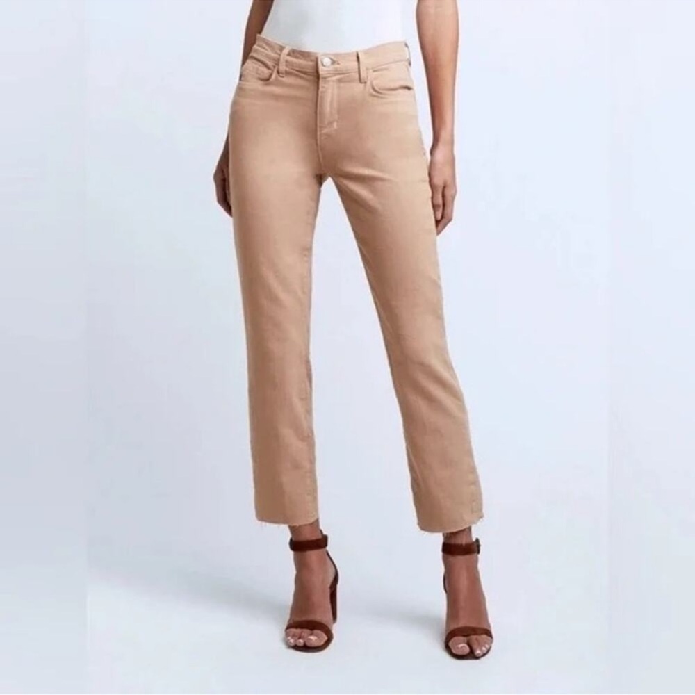 105- NWOT- LAGENCE $255 Sada Raw Hem Jean in Light Mocha Size 32